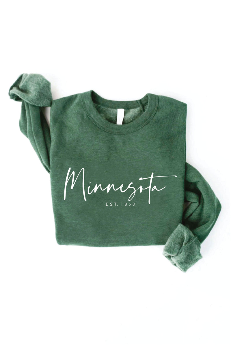 MINNESOTA EST.1858 Graphic Sweatshirt- Heather Forest