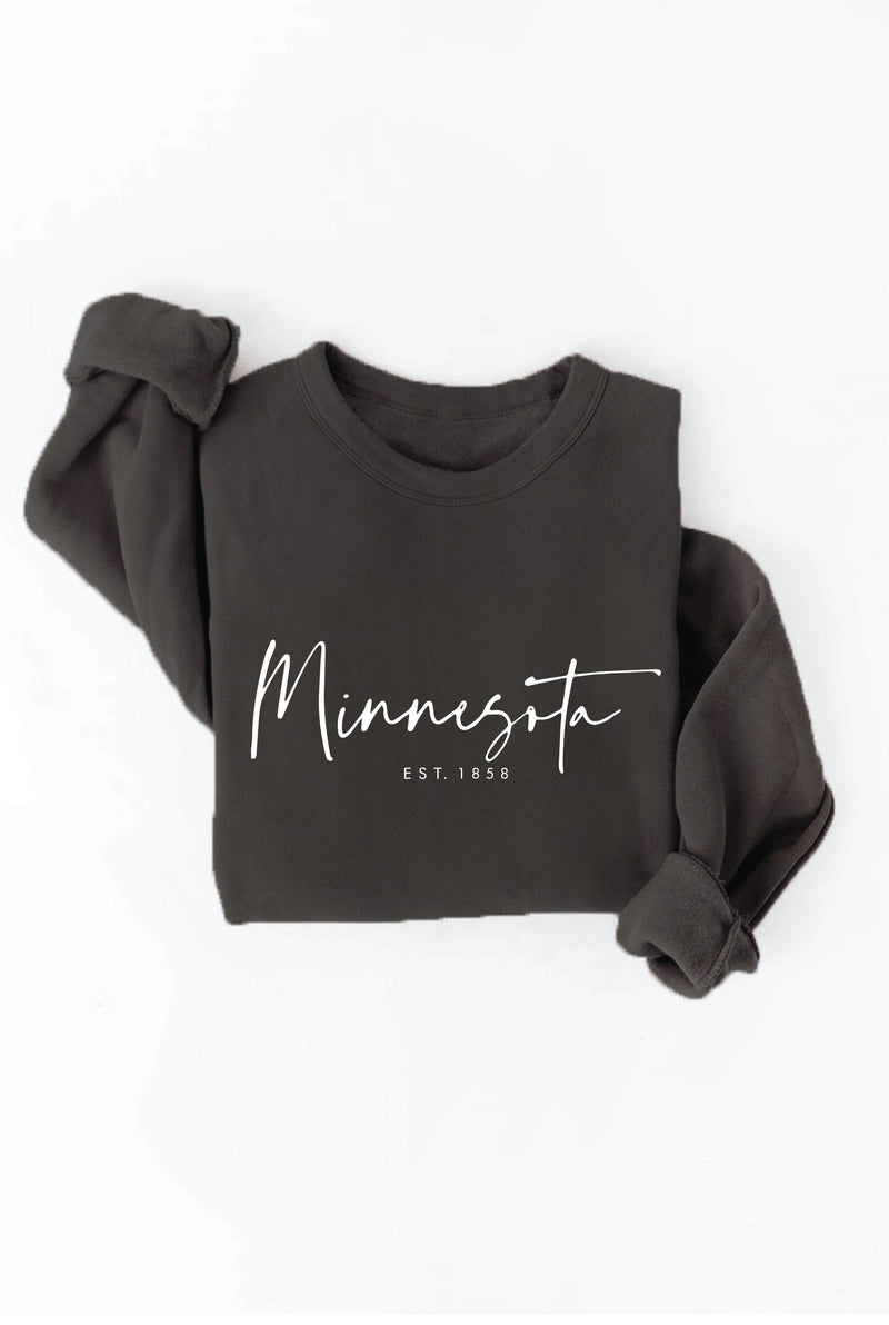 MINNESOTA EST.1858 Graphic Sweatshirt- Black