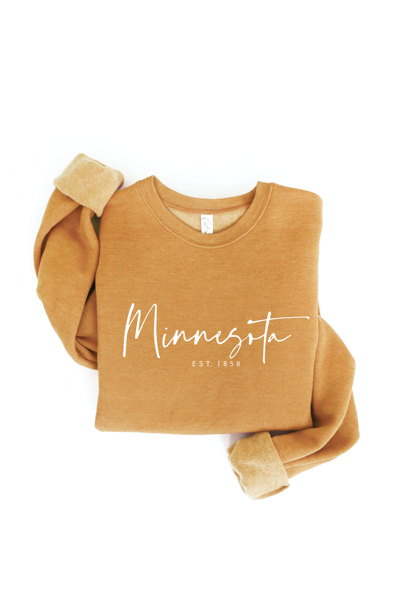 MINNESOTA EST.1858 Graphic Sweatshirt- Heather Mustard