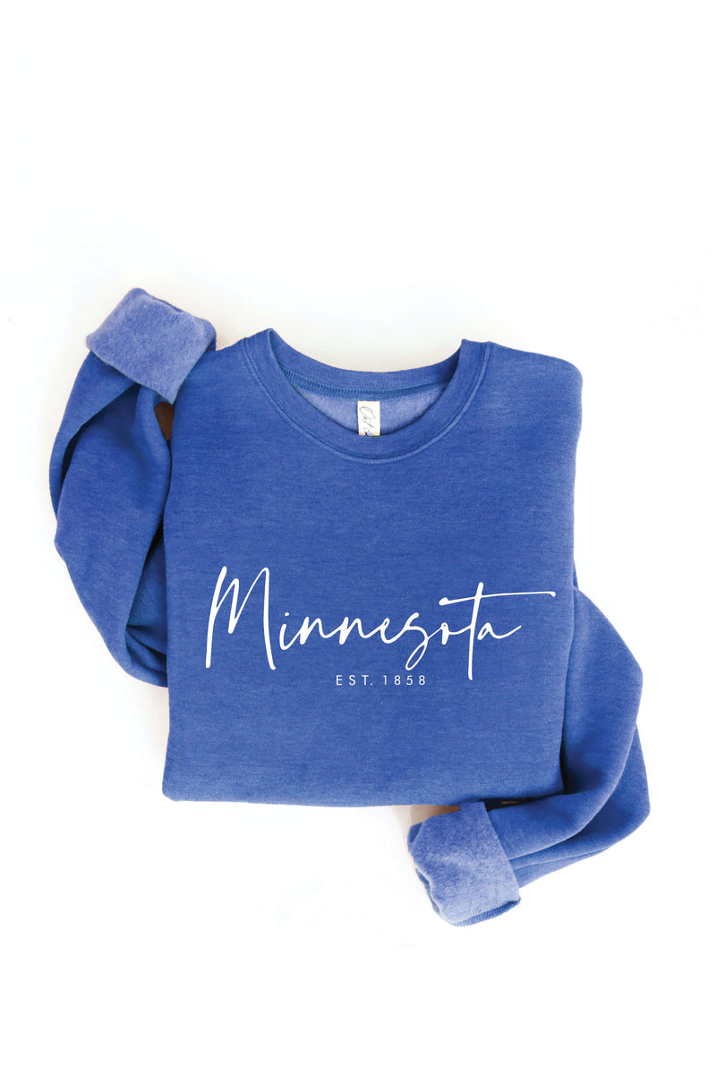 MINNESOTA EST.1858 Graphic Sweatshirt- Heather Royal