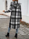 Ruby Long Plaid Hooded Shacket/Jacket- Black Multi