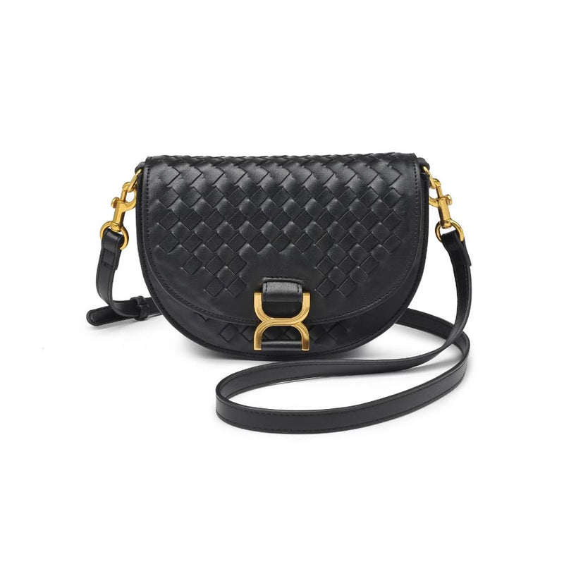 Shaula Woven Crossbody- Black