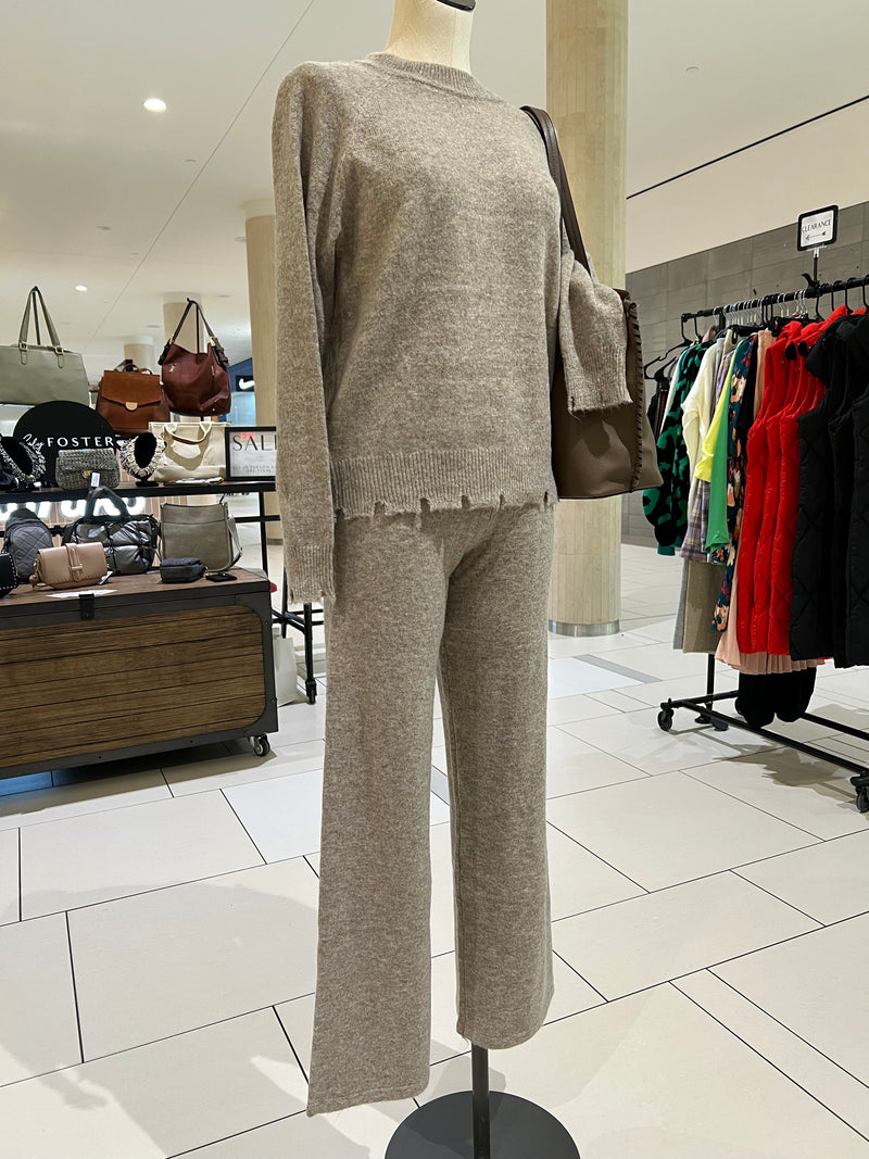 Shay Sweater Pants- Mushroom