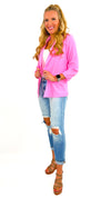 Kyle Shirred Sleeve Pocket Blazer- Ballerina Pink