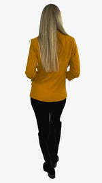 Kyle Shirred Sleeve Pocket Blazer- Mustard