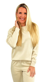Maise Crew Neck Pullover- Natural