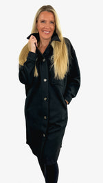 Zaia Long Shacket/Jacket- Black
