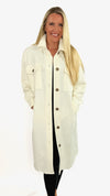 Zaia Long Shacket/Jacket- Cream