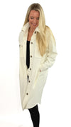 Zaia Long Shacket/Jacket- Cream
