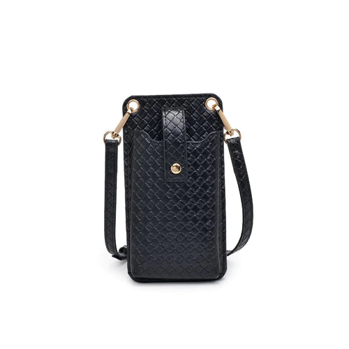 Clara Cell Phone Crossbody Handbag- Black