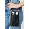 Clara Cell Phone Crossbody Handbag- Black