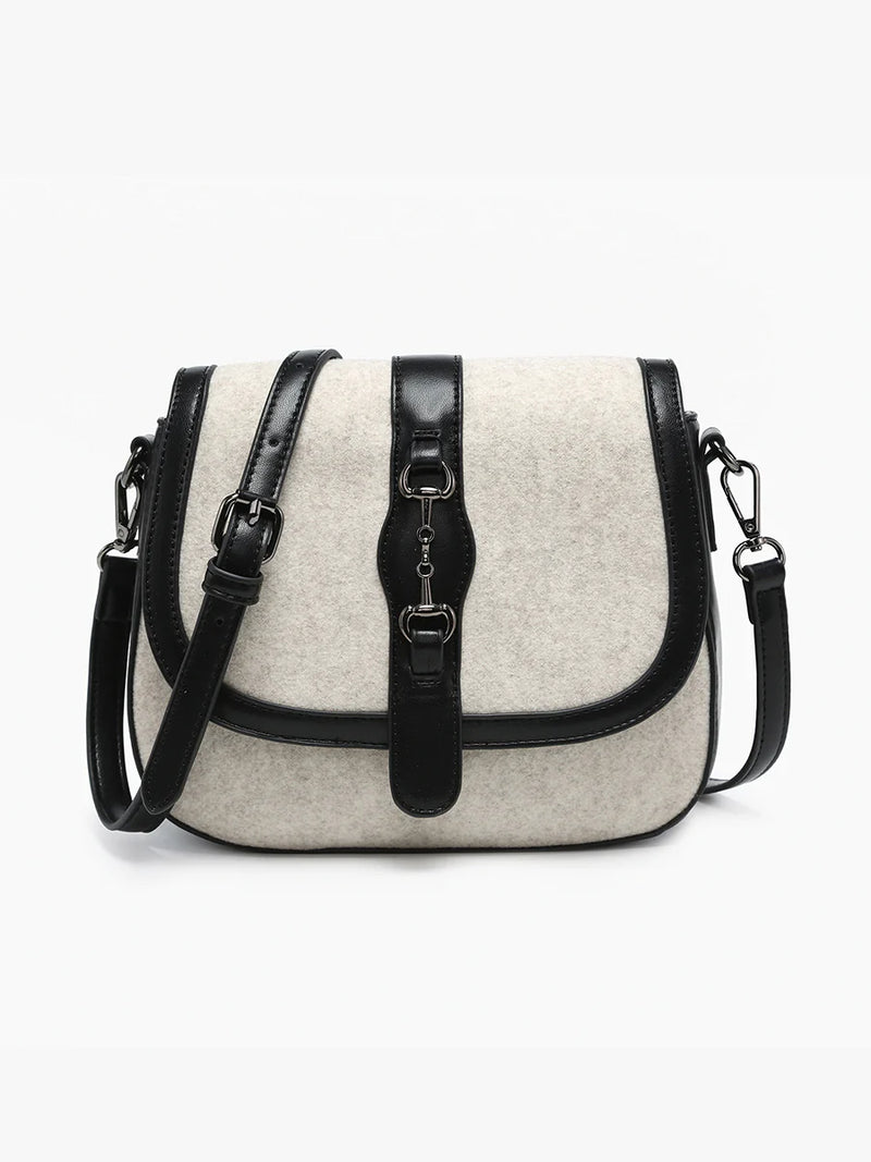 Mindy Crossbody- Black/Natural