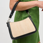 Lena Crossbody Handbag- Black/Natural