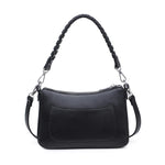 Lena Crossbody Handbag- Black/Natural