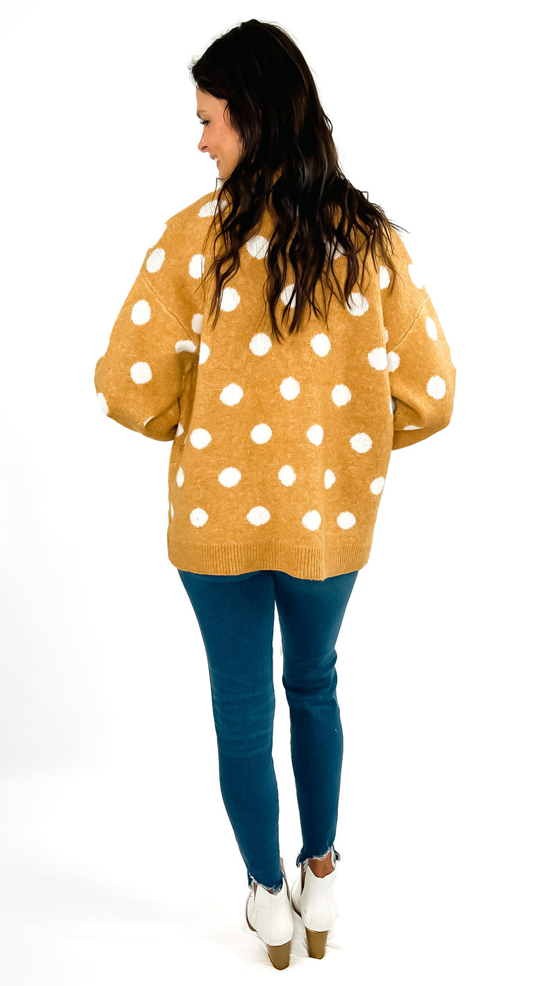 Keeley Boyfriend Cardigan- Camel/Ivory