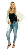 Liesel Oversized Pocketed Cardigan- White
