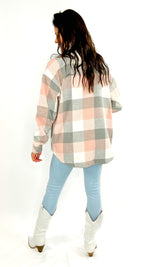 Laney Shacket/Jacket- Pink/Gray