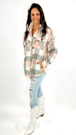 Laney Shacket/Jacket- Pink/Gray