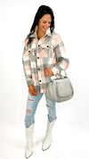 Laney Shacket/Jacket- Pink/Gray