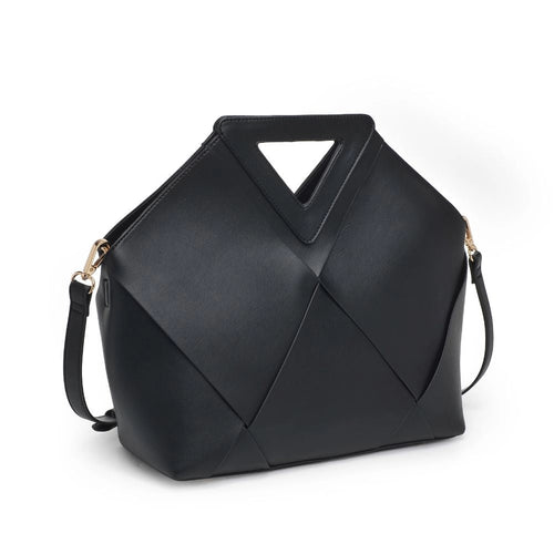 April Satchel Handbag- Black